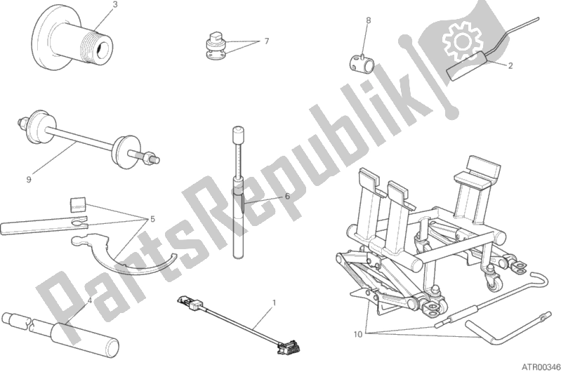 All parts for the Workshop Service Tools, Frame of the Ducati Diavel Xdiavel Thailand 1260 2016